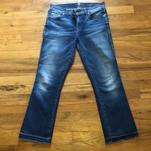 7 for all mankind cropped bootcut jeans - size 26